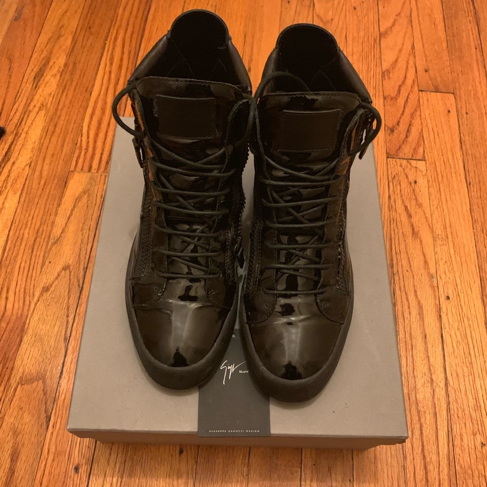 Giuseppe Zanotti Patent Leather High Tops EU 44